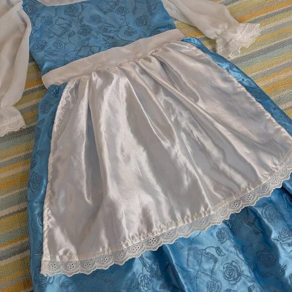 ⭐ The Disney Store Belle Blue Peasant Dress size 5/6 - Picture 2 of 10